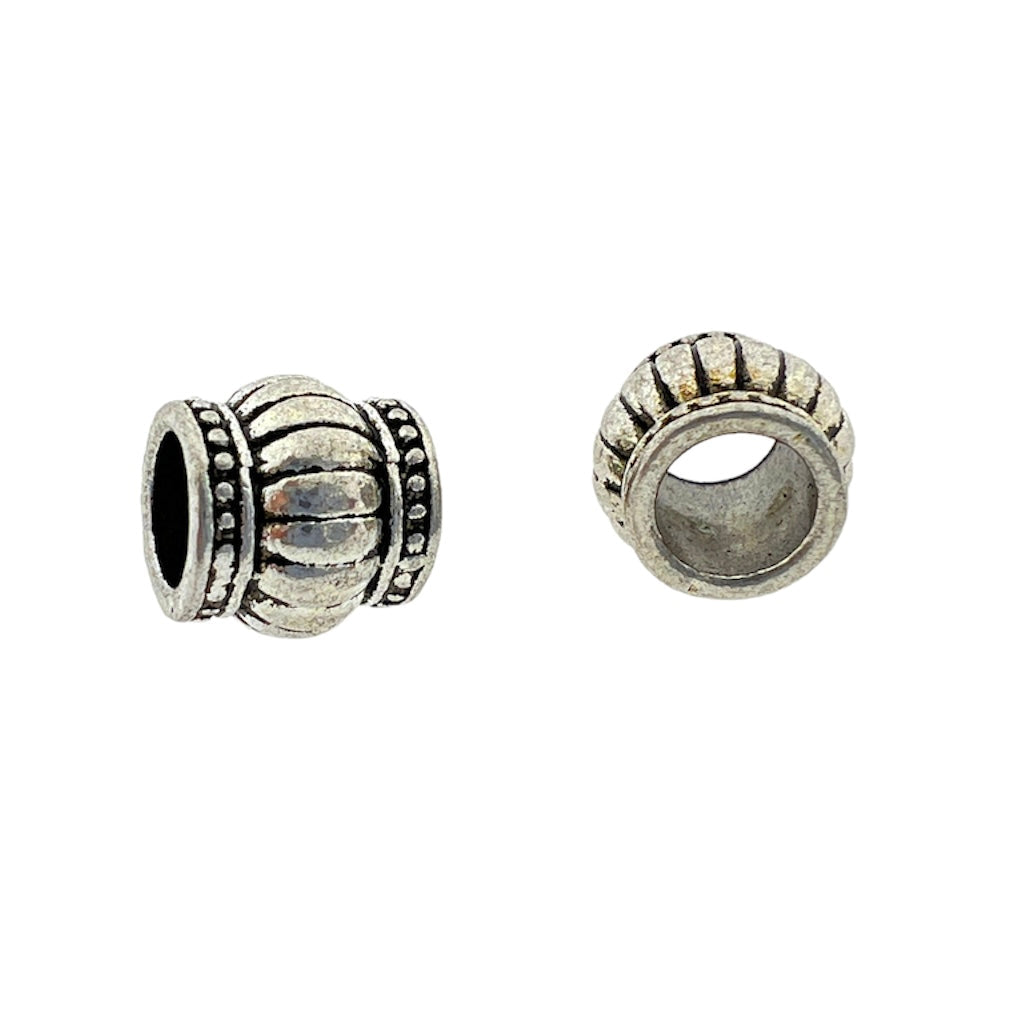 Kraal grieks zilver 10mm- per stuk-bedels-Kraaltjes van Renate