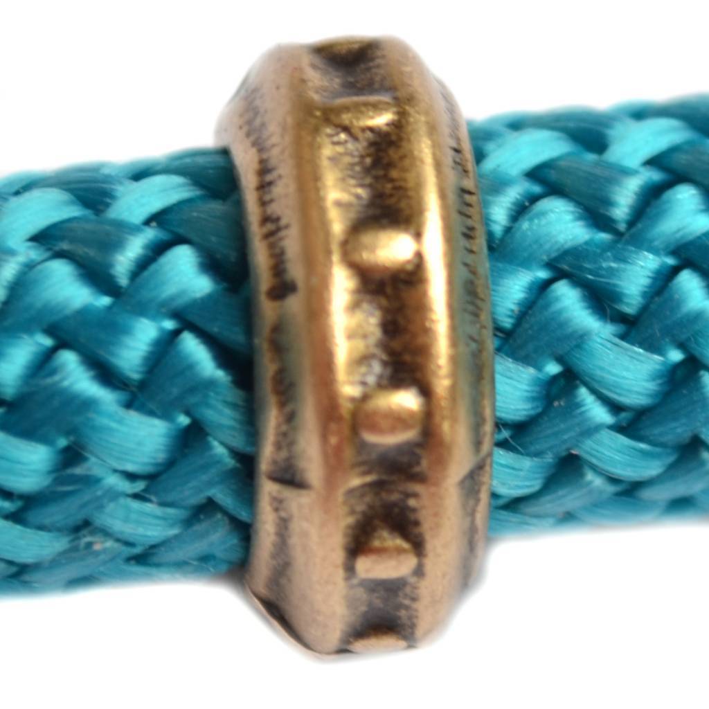 Kraal groot gat Ø10m Brons DQ 15x6mm-Kraaltjes van Renate