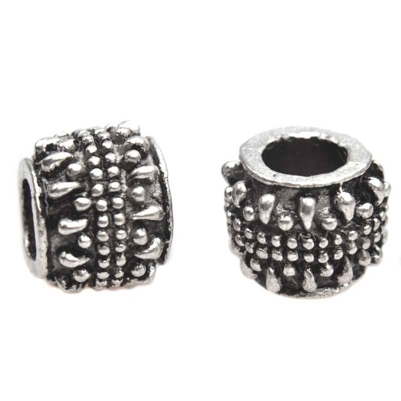 Kraal groot gat Ø4,5mm Zilver 10,5x9mm-Kraaltjes van Renate