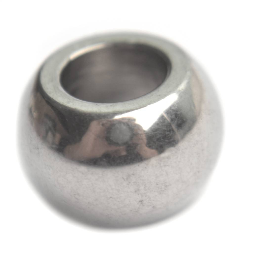 Kraal groot gat Ø6mm RVS 12mm-Kraaltjes van Renate