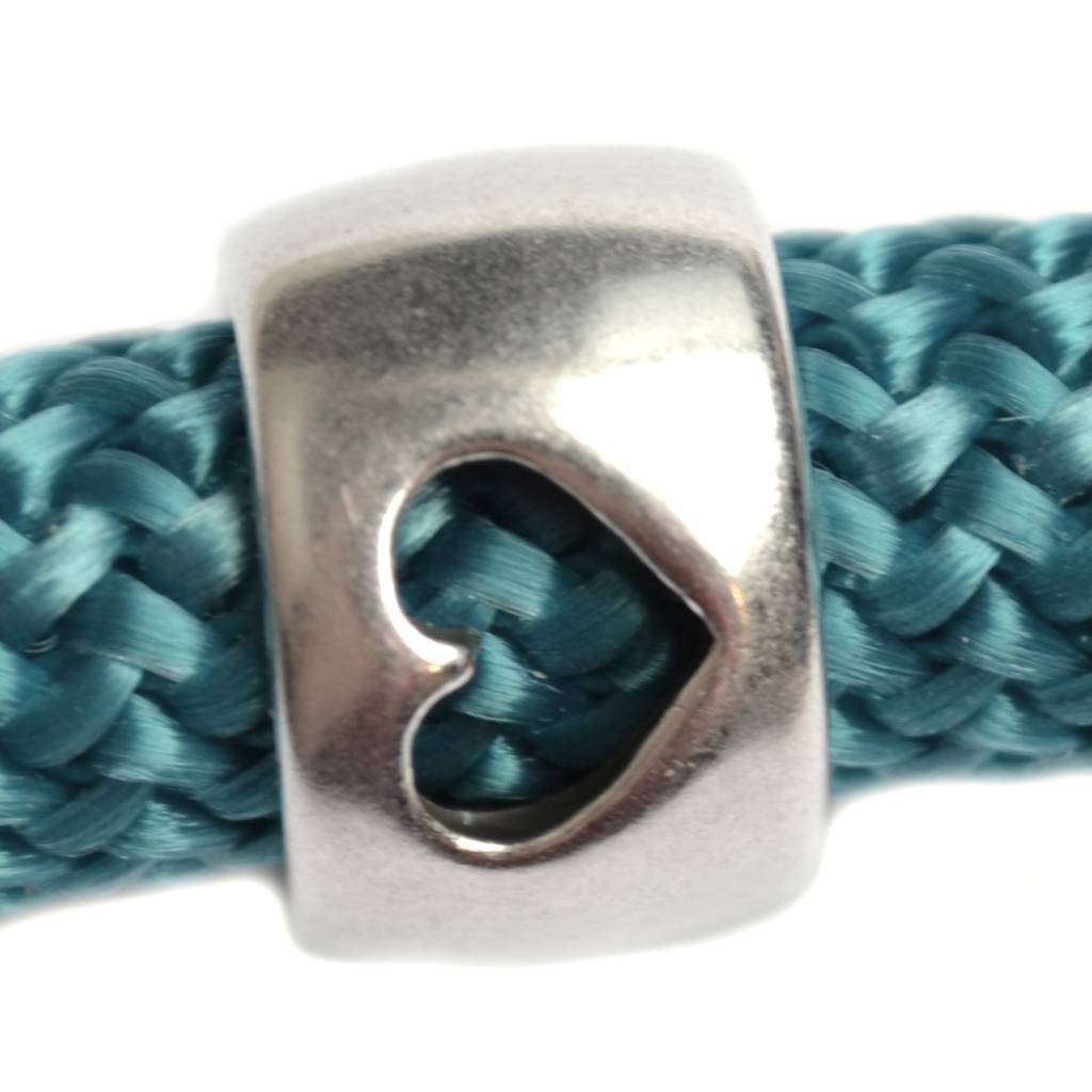 Kraal hart Ø10mm Zilver DQ 15mm-Kraaltjes van Renate