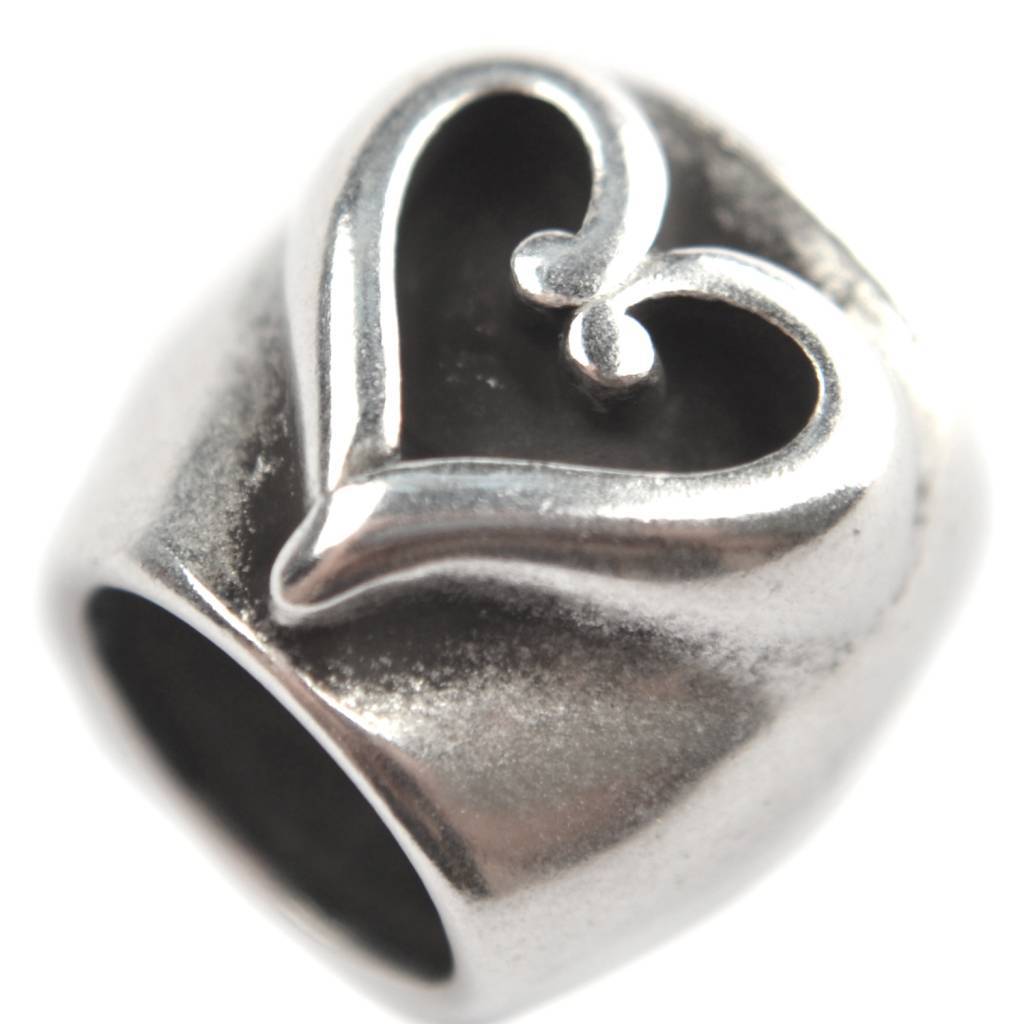 Kraal hart Ø10mm Zilver DQ-Kraaltjes van Renate