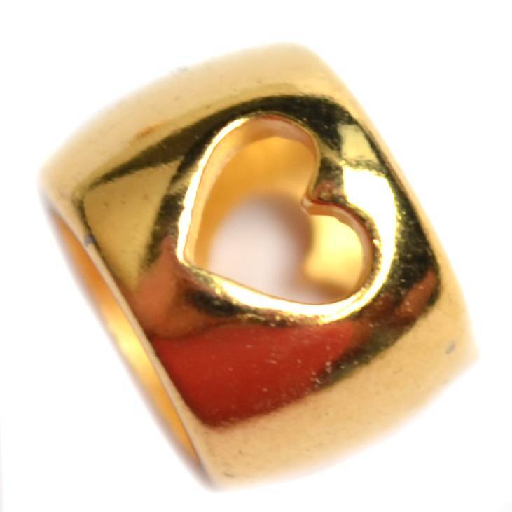 Kraal hart Ø6mm Goud DQ 9mm-Kraaltjes van Renate