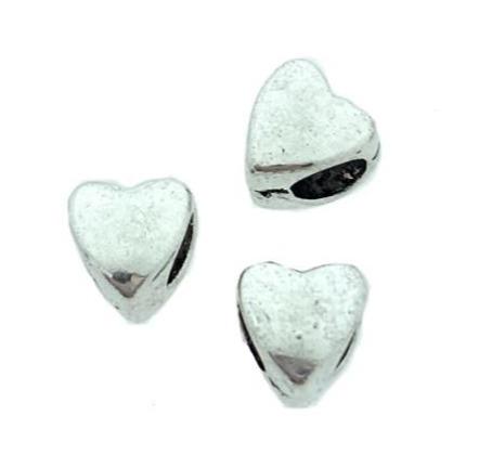 Kraal hart Zilver 8mm-Kraaltjes van Renate