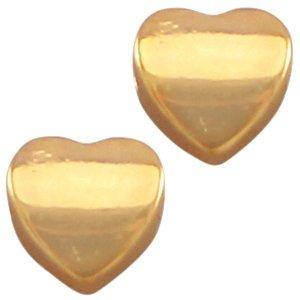 Kraal hart metaal Goud DQ 8mm-Kraaltjes van Renate