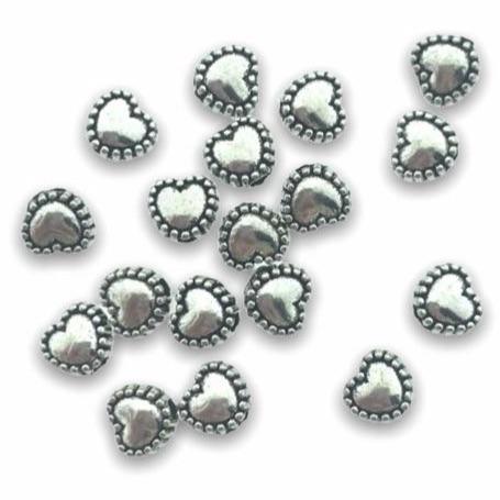 Kraal hartje zilver 5,5mm - 18 stuks-Kraaltjes van Renate