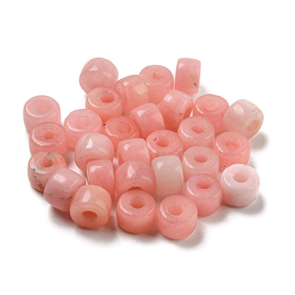 Kraal jade pearl pink disc 8x6mm Ø3mm - per stuk-Kralen-Kraaltjes van Renate