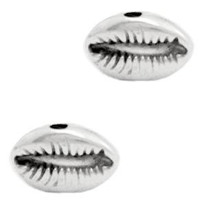 Kraal kauri schelp Zilver DQ 8x12mm-Kraaltjes van Renate