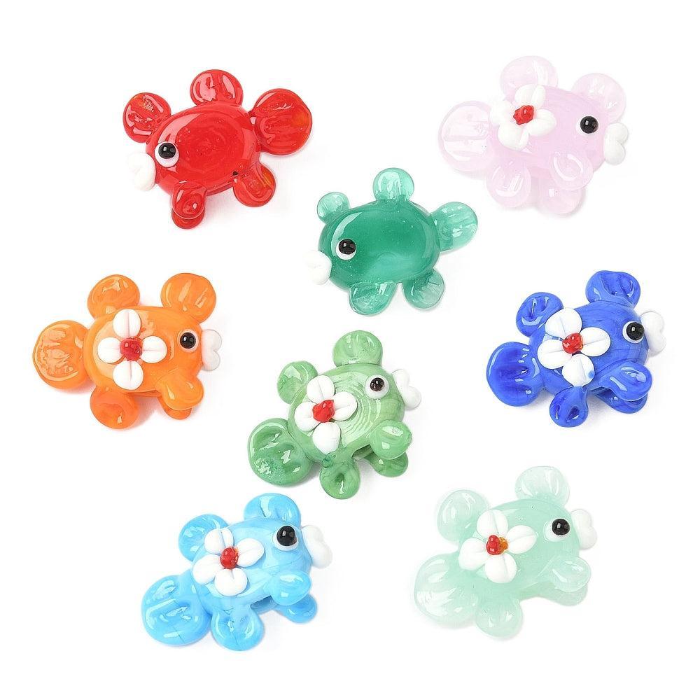 Kraal lampwork Vis Multicolor 17mm- per stuk-bedels-Kraaltjes van Renate