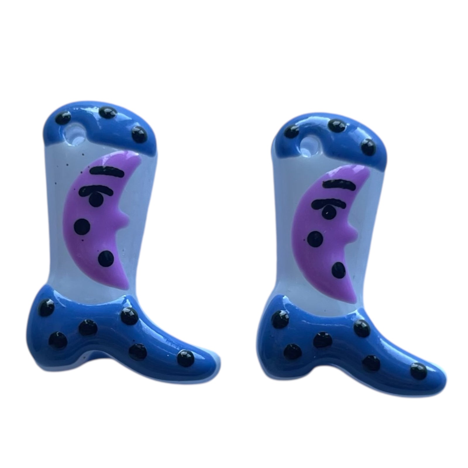 Kraal lampwork cowboylaars maan 24mm- per stuk-bedels-Kraaltjes van Renate