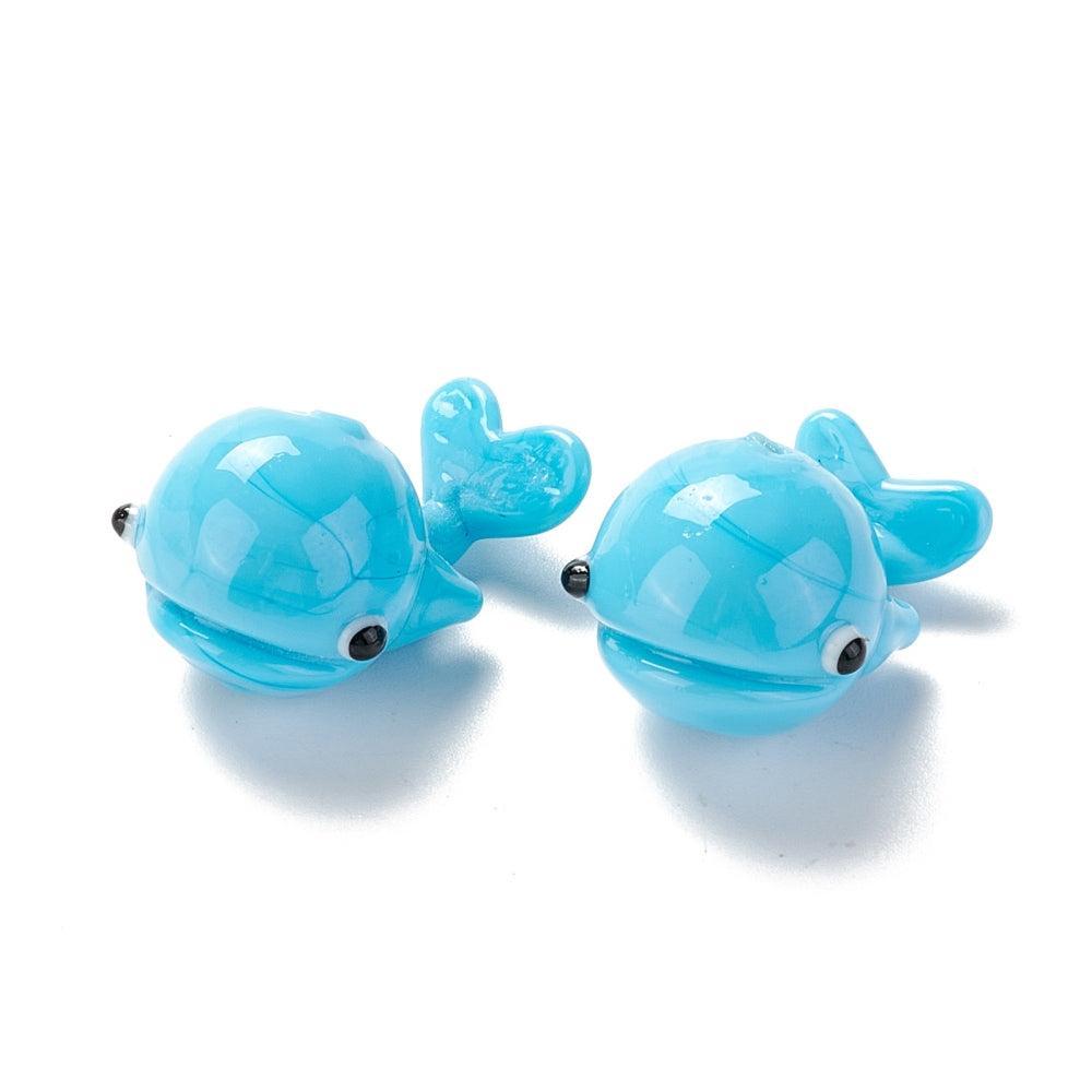 Kraal lampwork walvis 23mm- per stuk-bedels-Kraaltjes van Renate