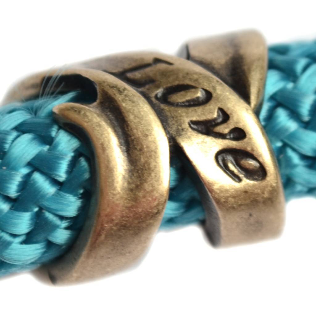 Kraal love Ø10mm Brons DQ 16mm-Kraaltjes van Renate