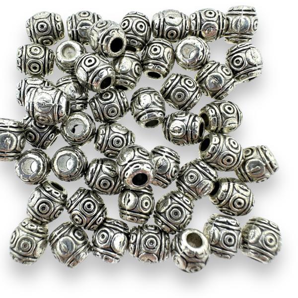 Kraal met design 6x6mm - 8 stuks-Kralen-Kraaltjes van Renate