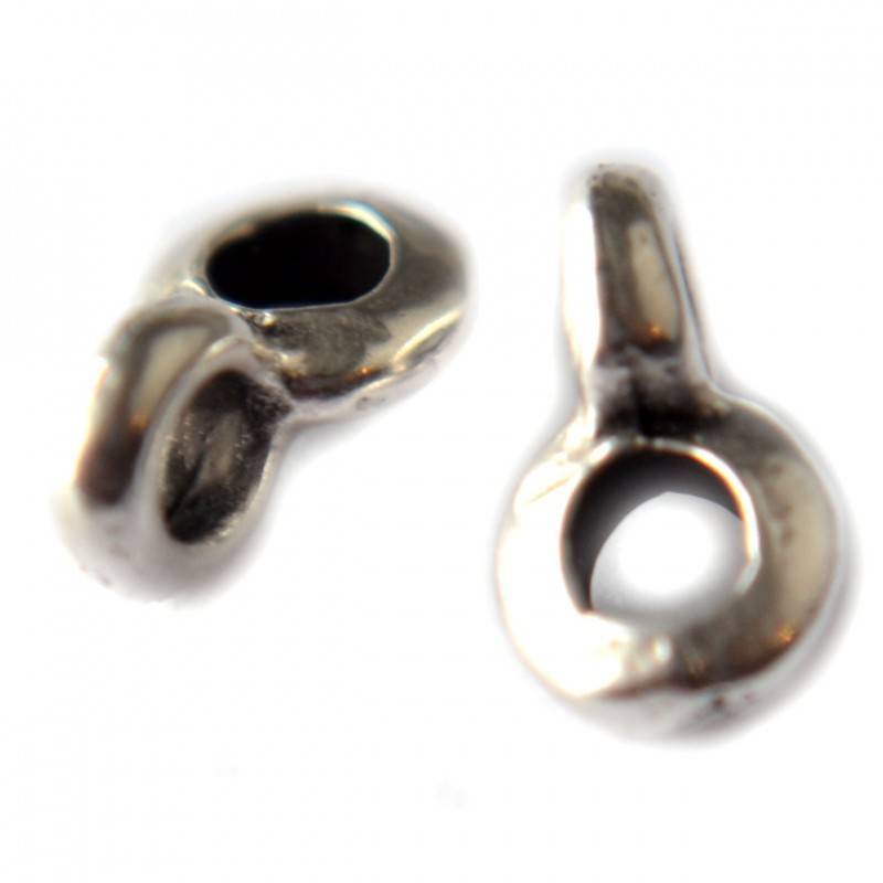 Kraal met oog 2,5mm metaal zilver DQ-Kraaltjes van Renate