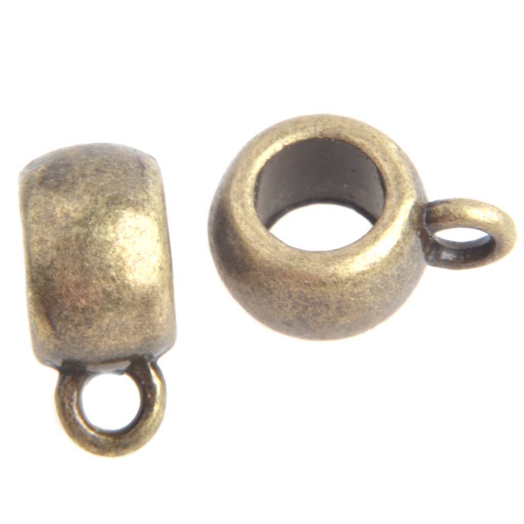 Kraal met oog Ø4,5mm Brons 11x5.5mm - 3 stuks-Kraaltjes van Renate