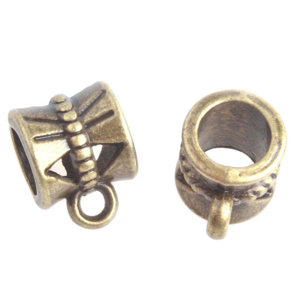 Kraal met oog Ø4mm Brons 10x7mm - 5 stuks-Kraaltjes van Renate