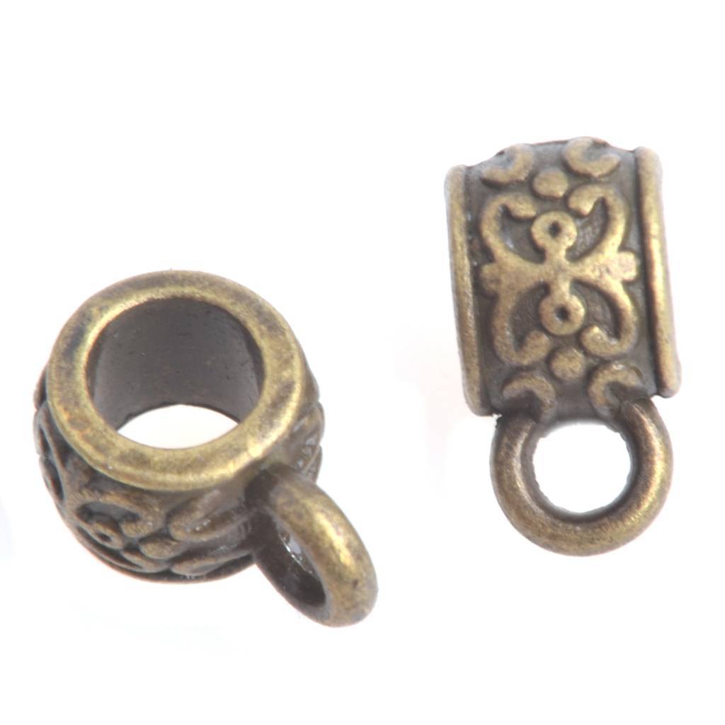 Kraal met oog Ø4mm Brons 11x6mm - 3 stuks-Kraaltjes van Renate