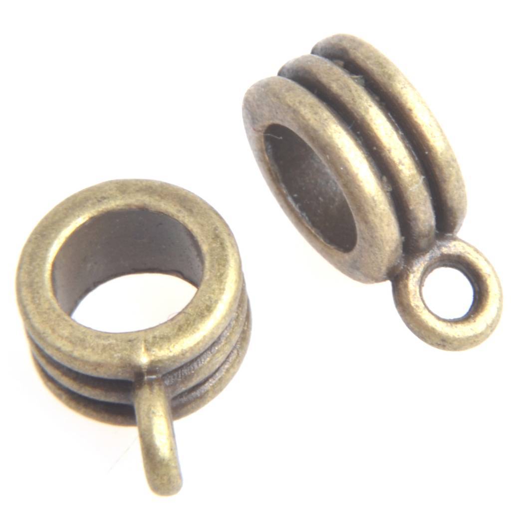 Kraal met oog Ø4mm Brons 12.5x5mm - 3 stuks-Kraaltjes van Renate