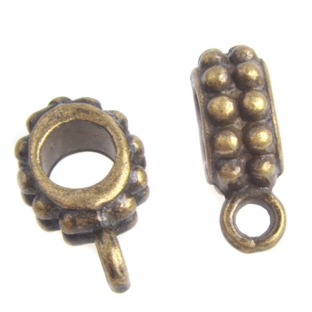 Kraal met oog Ø4mm Brons 13x5mm - 3 stuks-Kraaltjes van Renate