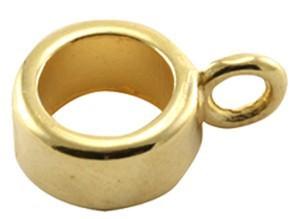 Kraal met oog Ø6mm goud DQ 8x4mm-Kraaltjes van Renate