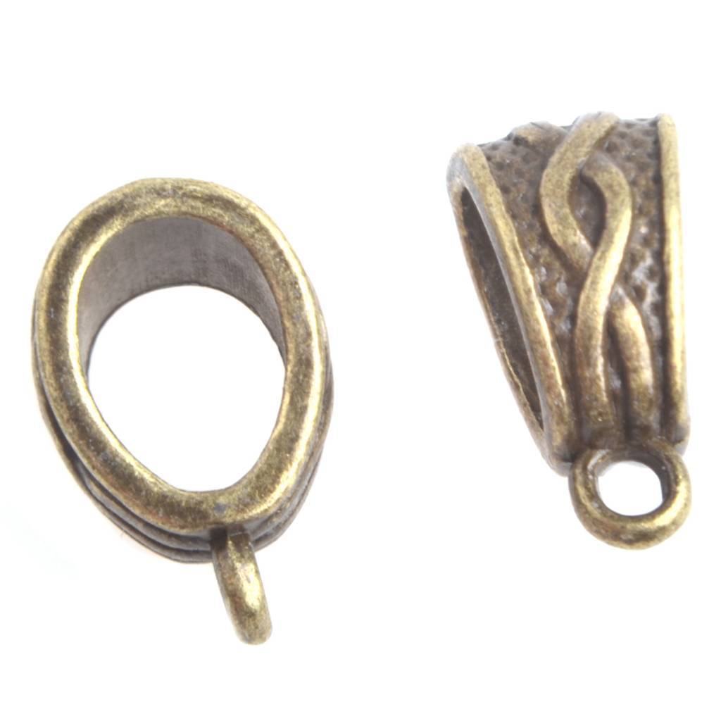 Kraal met oog Ø6x4mm Brons 14x7mm - 3 stuks-Kraaltjes van Renate