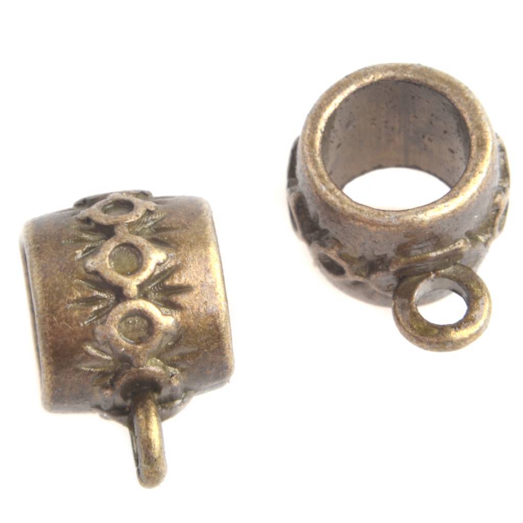 Kraal met oog Ø8mm Brons 15x10mm-Kraaltjes van Renate