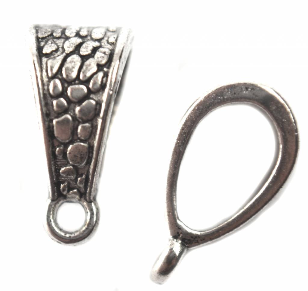 Kraal met oog Ø8x5mm zilver 15x8mm - 5 stuks-Kraaltjes van Renate