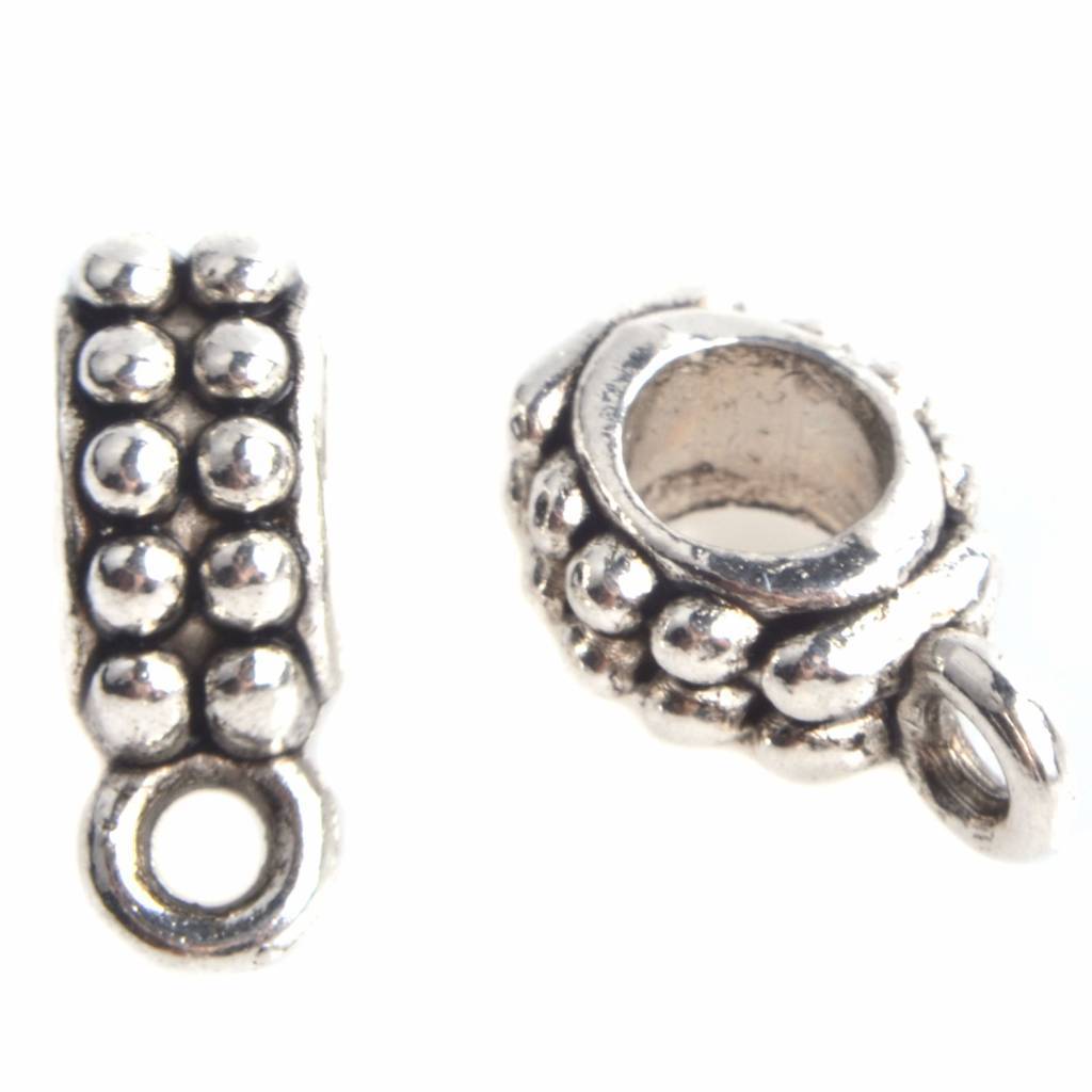 Kraal met oog dots Ø4mm Zilver - 10 stuks-Kraaltjes van Renate
