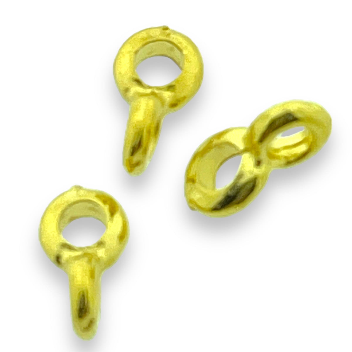 Kraal met oog goud ⌀2,5mm DQ-leerschuivers-Kraaltjes van Renate