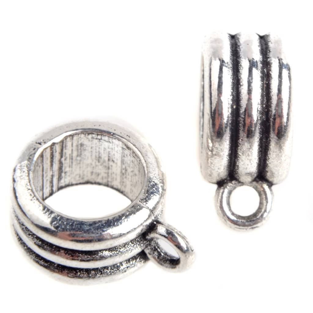 Kraal met oog strepen Ø7mm Zilver-Kraaltjes van Renate
