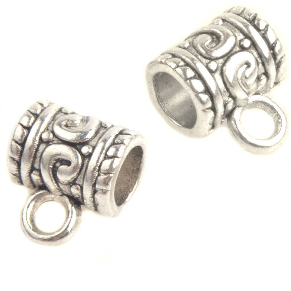 Kraal met oog swirl Ø5mm Zilver - 6 stuks-Kraaltjes van Renate