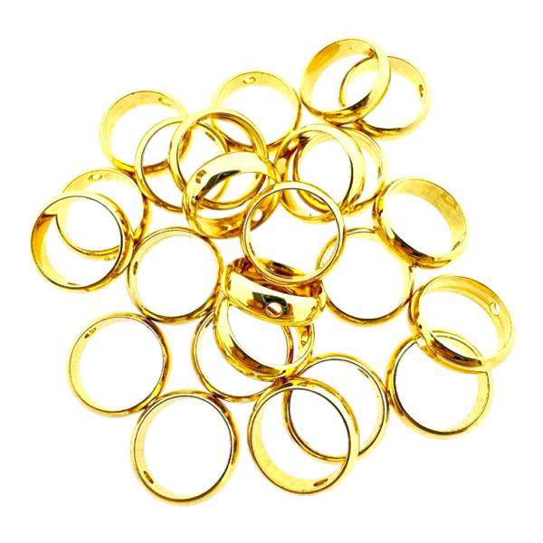 Kraal met oogje goud 8x2mm- per stuk-sluitingen-Kraaltjes van Renate