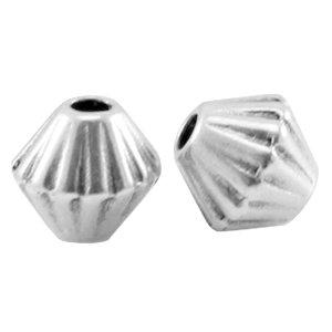 Kraal metaal cone Zilver DQ 4mm-Kraaltjes van Renate