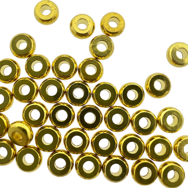 Kraal mini spacer goud 4mm - 20 stuks-Kralen-Kraaltjes van Renate