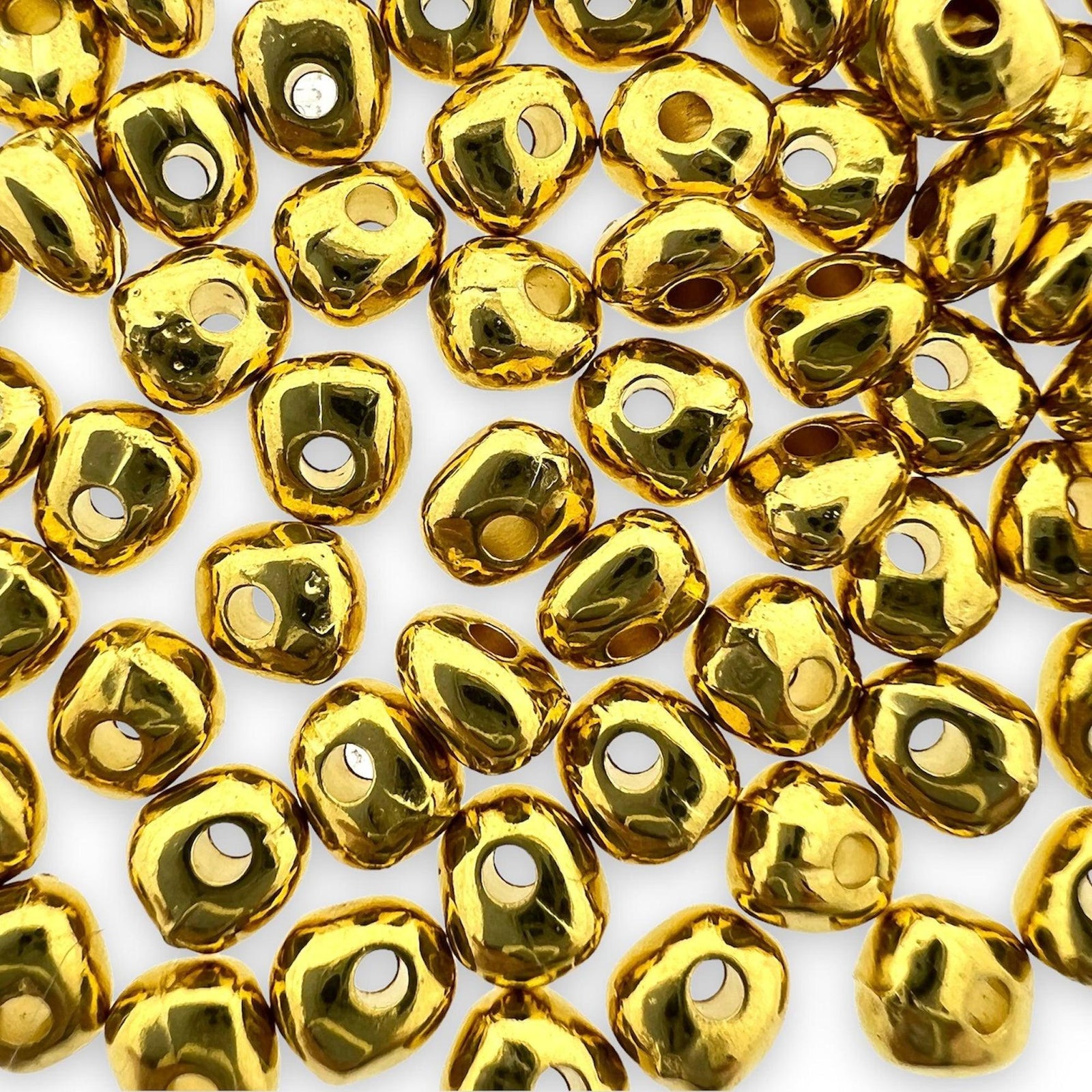 Kraal onregelmatig Ø1,5mm Goud DQ 2,9x5,2mm-Kralen-Kraaltjes van Renate