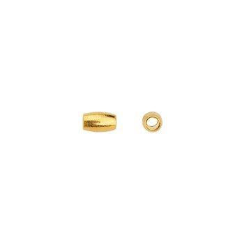 Kraal ovaal brass 24K goud 4,8mm - per stuk-bedels-Kraaltjes van Renate