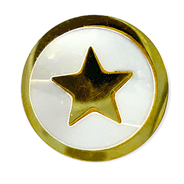 Kraal parelmoer ster RVS goud 10x3mm-bedels-Kraaltjes van Renate