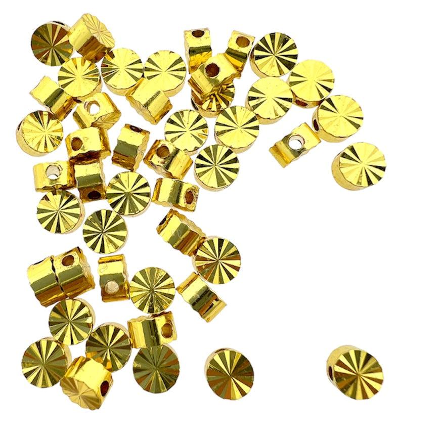 Kraal patroon goud 6x3mm-bedels-Kraaltjes van Renate
