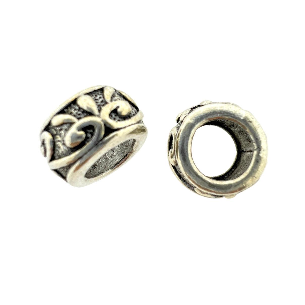 Kraal patroon zilver 15mm- per stuk-bedels-Kraaltjes van Renate