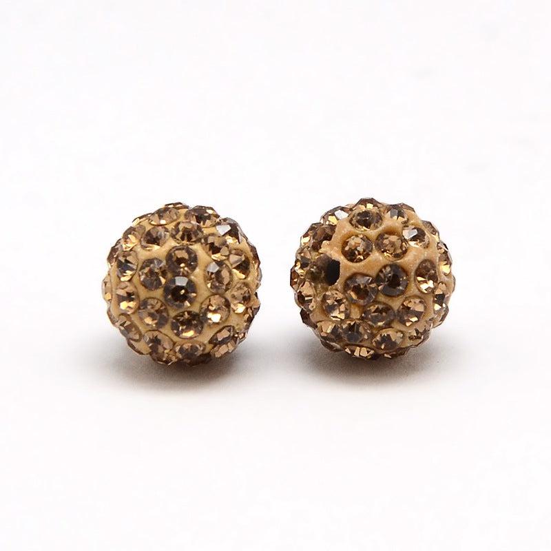 Kraal polymeer rhinestone disco bal light topaz 6mm - per stuk-Kralen-Kraaltjes van Renate