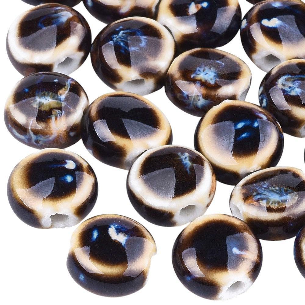 Kraal porselein rond coconut 10,5mm - per stuk-Kralen-Kraaltjes van Renate