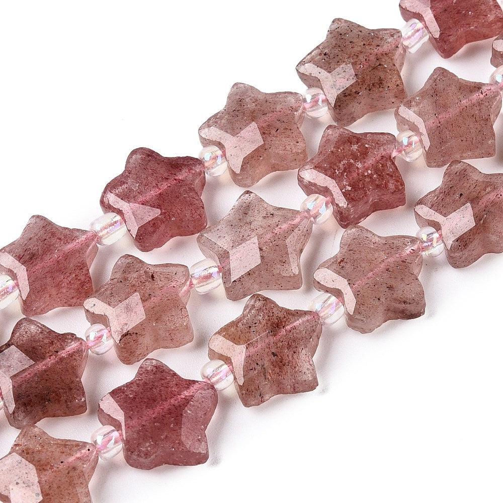 Kraal quartz faceted ster 10x4mm- per stuk-Kralen-Kraaltjes van Renate