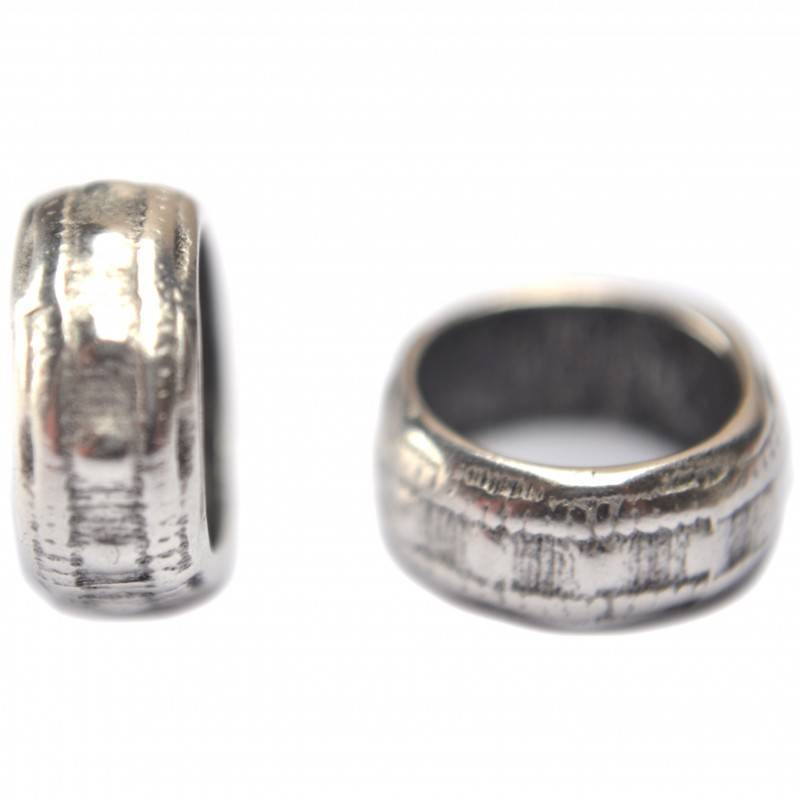 Kraal ring Ø10mm metaal zilver DQ 5x13mm-Kraaltjes van Renate