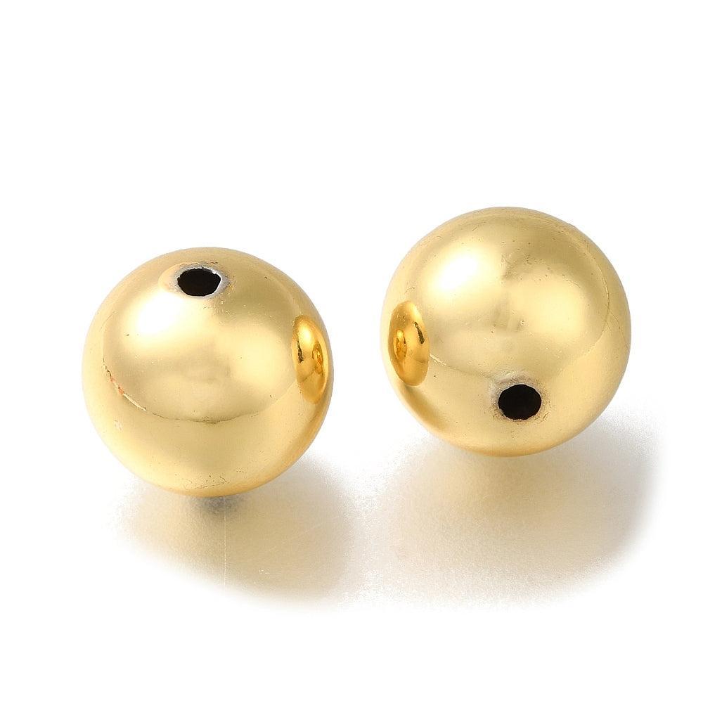 Kraal rond 16mm 18K Gold Plated - per stuk-Kralen-Kraaltjes van Renate