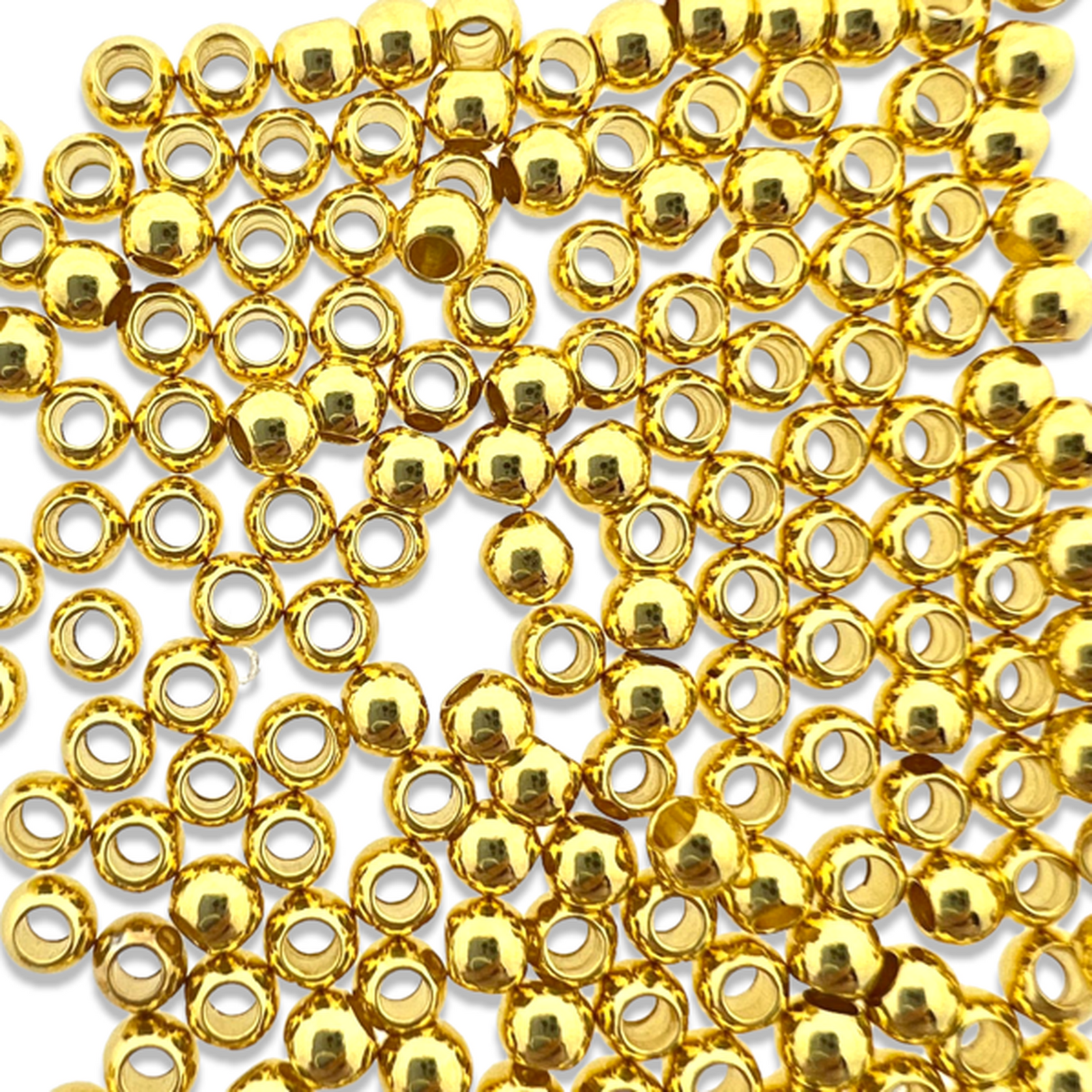Kraal rond Ø1,5mm Goud DQ 3mm-Kralen-Kraaltjes van Renate