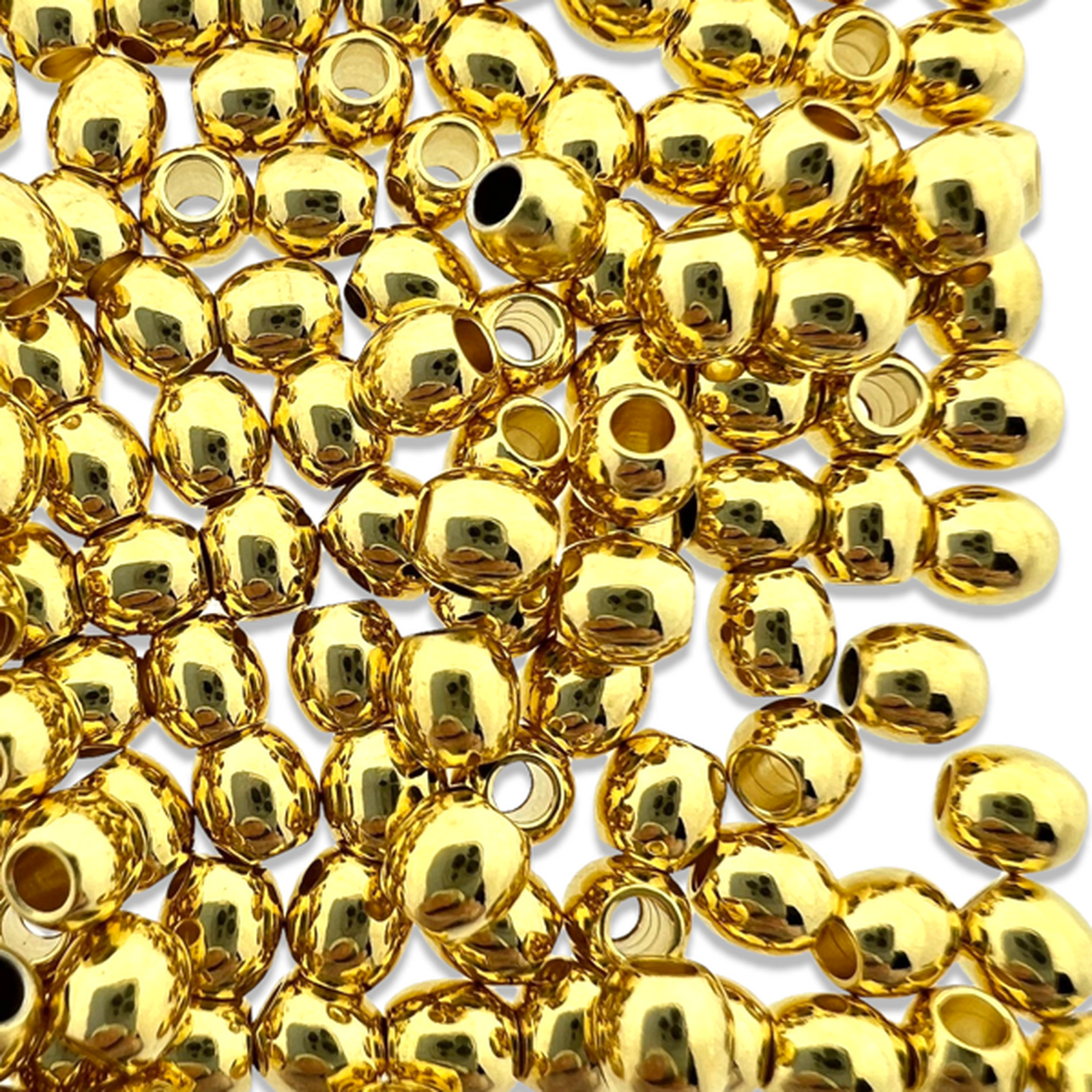 Kraal rond Ø2mm Goud DQ 4.5mm-Kralen-Kraaltjes van Renate