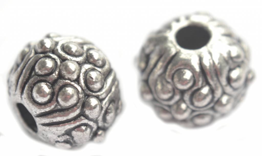 Kraal rond Ø3mm zilver 11mm - 3st-Kraaltjes van Renate