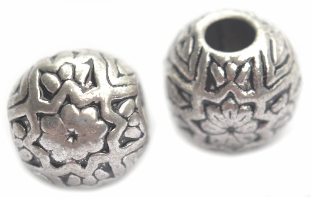 Kraal rond Ø3mm zilver - 4 stuks-Kraaltjes van Renate