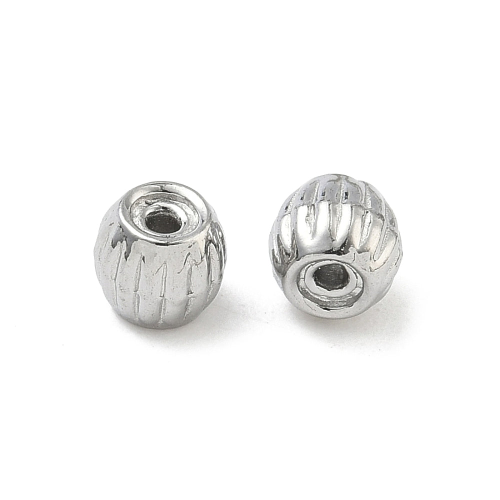 Kraal rond RVS zilver 6mm - per stuk-Onderdelen-Kraaltjes van Renate