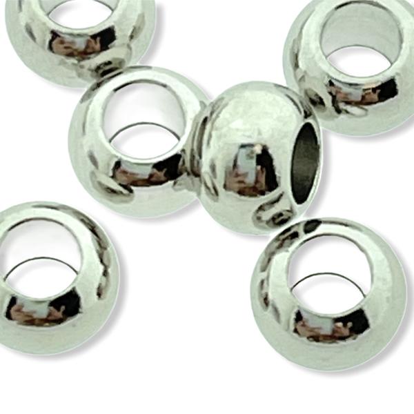 Kraal rondel Ø3mm Zilver 6x4mm - 8 stuks-Kraaltjes van Renate